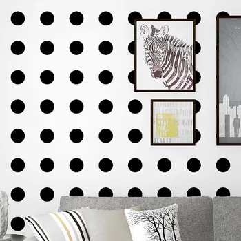  Nordic Moderné Čierne A Biele Bodky Tapety Roll Geometrické Mozaiky Kruhu Tapety pre Obývacia Izba Salon Spálňa Pozadí