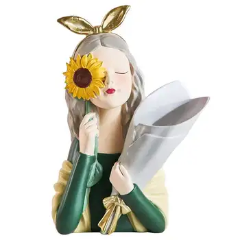  Nordic tvorivé vlastnej kytice dievča, dekorácie, vázy živice remesiel kvet usporiadanie domov ornament