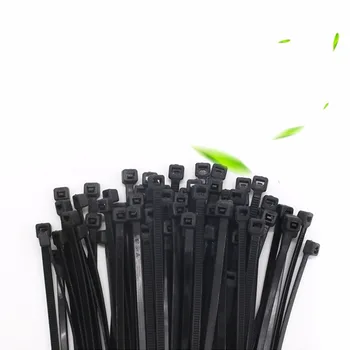  NOVÉ 50pcs čierny nylon self-locking zväzkovače anti-korózne plastové drôtené popruhy 5*400mm