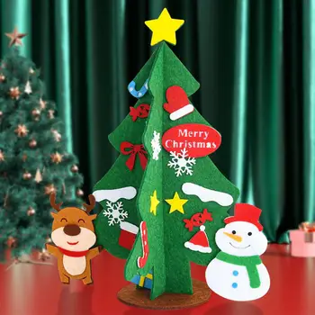  Odolné Deti Vianočný Strom Materiál Pack Ozdoba na Vianočný Stromček Materiál Pack netkanej Textílie Rodič-dieťa Interakcie