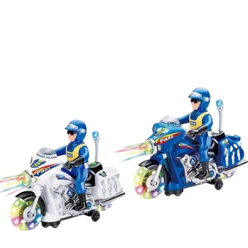  Policajný Motocykel Baby Hračky Tri Kolieska TailWing a Super Elektrické Univerzálne Svetlo, Zvuk Hudby Spev Hračky Sú Zábavné Darčeky Pre Deti