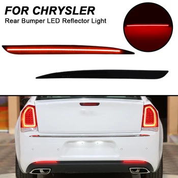  Pre Chrysler 300 2015-2020 LED Zadný Nárazník Reflektor Osvetlenie bez Chýb Nepremokavé 2 KS Auto Červený Chvost Brzda Stop Signál Lampy