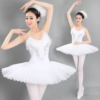  Pre dospelých Profesionálne Labutie Jazero Balet Tutu Kostým Pevného Organdy Tanier Sukne Tanečné Šaty 6 vrstiev