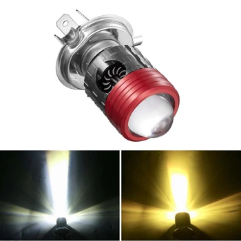  Projektor Objektív LED Žiarovky Svetlometu pre Motocykel, Skúter 20W Dual Color High Beam Biela 6500K Nízke svetlo Citrónovo Žltá 3000K