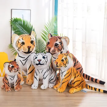  Roztomilé Plyšové Hračky Simulácia Obrie Tiger Vypchaté Zvieratá Bábika Realistické Zvierat Hračky Darček Pre Deti