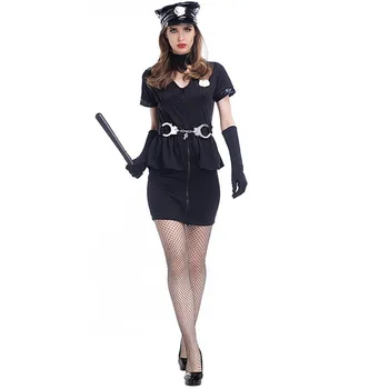  Sexy Polície Žena Kostým pre Dospelých Žien Halloween, Karneval, Hranie Rolí Hry Maškarný Party Zdobiť Jednotné