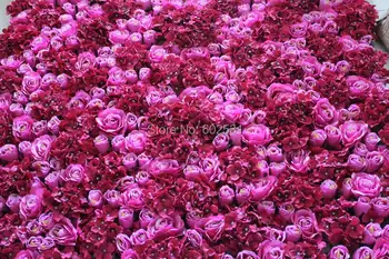  SPR Doprava Zadarmo-slivka/ / hot pink-5 ks/veľa Umelého hodvábu ruže kvet stenu svadobné pozadí trávnik/pillarmarket dekorácie