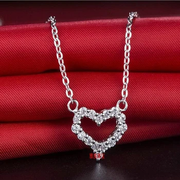  Srdce tvar mincový striebro weding náhrdelník,ženy pendents, Európskej a Americkej značky náhrdelník