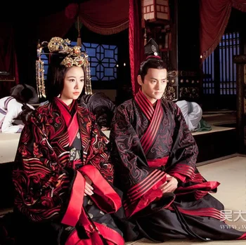  Staré Čínske Tradičné Svadobné Hanfu Kostým pre Pár Nových TV Play Xiu Jiang Li Shan - Chang Ge Xing