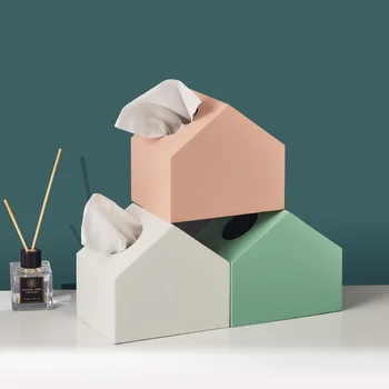  Tkanivo Box Strage Servilletero Papier Jednoduchá Extrakcia Malého Domu Obývacia Izba Tvorivé Krásne Tabuľka Obrúsok Dizajn Cíti