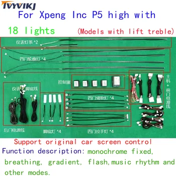  TVYVIKJ Auto LED Okolitého Svetla Pre Xpeng Inc P5 Inovované Skryté Svetlo Bar, Zvýraznenie Okolitého Svetla