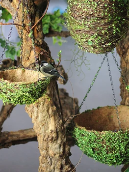  Umelé Visí Kôš Domova Simulácia Vtáčie Hniezdo Svadobné, Vianočné Dekorácie Izby Krytý Stola Vidieku Dary