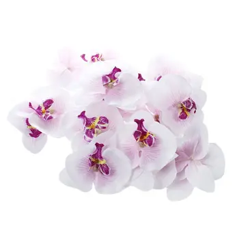  Veľa 20pcs 9 cm Motýľ Kvet Orchidea Umelá Kvetina Hlavu Výzdoba na Svadbu Barrette Príslušenstvo