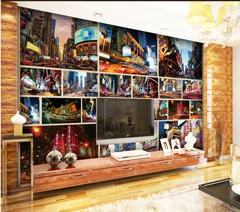 Vlastné 3D maľby,New York Street Krásy puzzle abstraktných de parede,obývacia izba gauč TV na stenu stenu spálne papier