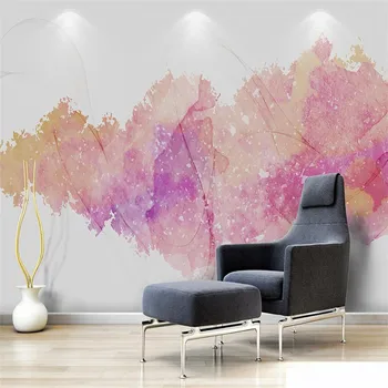  vlastné 3d stereoskopické minimalistický moderné tapety nordic jednoduché abstraktné akvarel atrament dymu pozadia, tapety, dekorácie