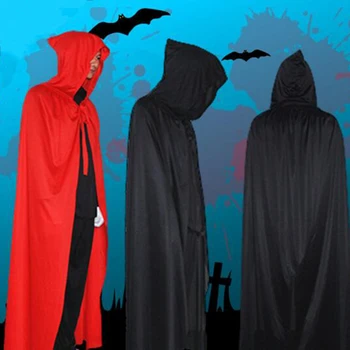  Vtipné Novinka Ženy Muži Black Red Halloween Peleríny Kapota Plášte Dospelých Halloween Party Cosplay Kostýmy Príslušenstvo Kabát, Šál Dary