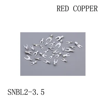  Výroba Červená meď 1000 KS SNBL2-3.5 Studena Lisovaný Terminálu Konektor 16AWG - 14AWG Vidlica Typ terminálu
