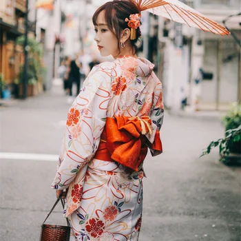  Yukata – tradičné Japonské ženské kimono šaty, elegantné, kvetinový tlač, Japonský HAURI jednotné, odrazové fáze výkonu oblek