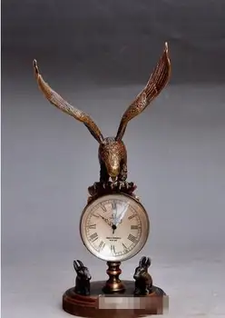  zbierať Bronz, Meď Eagle socha mechanické hodiny tabuľka sledovať Socha