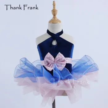  Ďakujeme, Že Frank Velvet Krku Balet Tutu Šaty Dievčatá Dospelých Veľký Luk Tanečných Kostýmov, C374