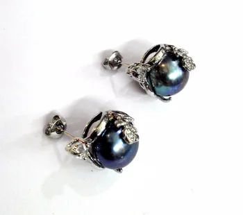  ženy Šperky, Náušnice Svetlé Čierna modrá Šedej Farby Pearl baroková perla Stud Náušnice Svieti Drahokamu Prírodné Sladkovodné perly